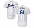 New York Mets Walker Lockett White Home Flex Base Authentic Collection Baseball Player Jersey