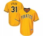 Pittsburgh Pirates #31 Jordan Lyles Replica Gold Alternate Cool Base Baseball Jersey
