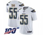 Los Angeles Chargers #55 Junior Seau White Vapor Untouchable Limited Player 100th Season Football Jersey