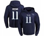 Tennessee Titans #11 A.J. Brown Navy Blue Name & Number Pullover Hoodie