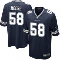 Dallas Cowboys #58 Damontre Moore Game Navy Blue Team Color NFL Jersey