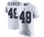 Dallas Cowboys #49 Jamize Olawale White Rush Pride Name & Number T-Shirt