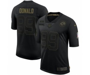 Los Angeles Rams #99 Aaron Donald 2020 Salute To Service Limited Jersey Black