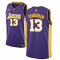 Los Angeles Lakers #13 Wilt Chamberlain Authentic Purple NBA Jersey - Icon Edition