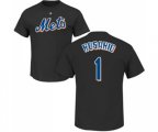 New York Mets #1 Amed Rosario Black Name & Number T-Shirt