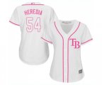 Women's Tampa Bay Rays #54 Guillermo Heredia Replica White Fashion Cool Base Baseball Jersey