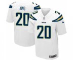 Los Angeles Chargers #20 Desmond King Elite White Football Jersey