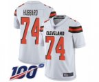 Cleveland Browns #74 Chris Hubbard White Vapor Untouchable Limited Player 100th Season Football Jersey