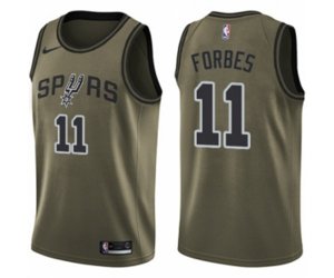San Antonio Spurs #11 Bryn Forbes Swingman Green Salute to Service NBA Jersey