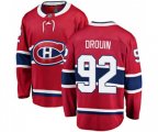 Montreal Canadiens #92 Jonathan Drouin Authentic Red Home Fanatics Branded Breakaway NHL Jersey