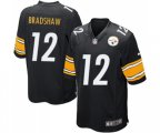 Pittsburgh Steelers #12 Terry Bradshaw Game Black Team Color Football Jersey
