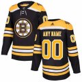 Boston Bruins adidas Black Authentic Custom Jersey