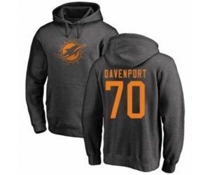 Miami Dolphins #70 Julie\'n Davenport Ash One Color Pullover Hoodie