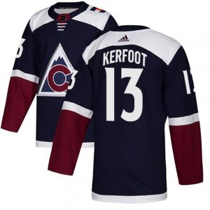 Colorado Avalanche #13 Alexander Kerfoot Authentic Navy Blue Alternate NHL Jersey