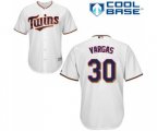 Minnesota Twins #30 Kennys Vargas Replica White Home Cool Base Baseball Jersey
