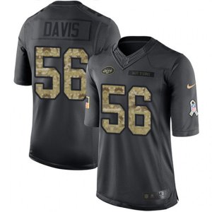New York Jets #56 DeMario Davis Limited Black 2016 Salute to Service NFL Jersey