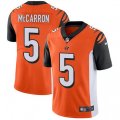 Cincinnati Bengals #5 AJ McCarron Vapor Untouchable Limited Orange Alternate NFL Jersey