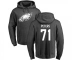 Philadelphia Eagles #71 Jason Peters Ash One Color Pullover Hoodie