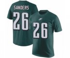 Philadelphia Eagles #26 Miles Sanders Green Rush Pride Name & Number T-Shirt