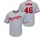Washington Nationals #46 Patrick Corbin Replica Grey Road Cool Base Baseball Jersey