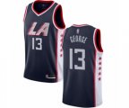 Los Angeles Clippers #13 Paul George Authentic Navy Blue Basketball Jersey - City Edition