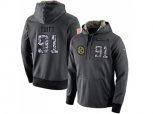 Pittsburgh Steelers #91 Stephon Tuitt Stitched Black Anthracite Salute to Service Player Performance Hoodie