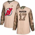 New Jersey Devils #17 Patrick Maroon Authentic Camo Veterans Day Practice NHL Jersey