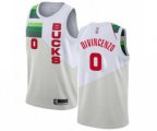 Milwaukee Bucks #0 Donte DiVincenzo White Swingman Jersey - Earned Edition