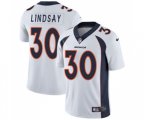 Denver Broncos #30 Phillip Lindsay White Vapor Untouchable Limited Player Football Jersey