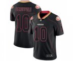 San Francisco 49ers #10 Jimmy Garoppolo Limited Lights Out Black Rush Football Jersey
