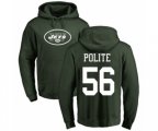New York Jets #56 Jachai Polite Green Name & Number Logo Pullover Hoodie