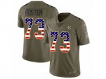 Pittsburgh Steelers #73 Ramon Foster Limited Olive USA Flag 2017 Salute to Service NFL Jersey