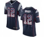 New England Patriots #12 Tom Brady Elite Navy Blue Home Drift Fashion Football Jersey