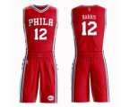Philadelphia 76ers #12 Tobias Harris Swingman Red Basketball Suit Jersey Statement Edition