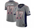 New England Patriots #17 Antonio Brown Limited Gray Rush Drift Fashion Football Jersey