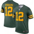 Green Bay Packers #12 Aaron Rodgers Nike Green Alternate Legend Player Jersey