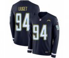 Los Angeles Chargers #94 Corey Liuget Limited Navy Blue Therma Long Sleeve NFL Jersey