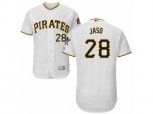 Pittsburgh Pirates #28 John Jaso White Flexbase Authentic Collection MLB Jersey