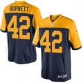 Green Bay Packers #42 Morgan Burnett Limited Navy Blue Alternate NFL Jersey