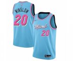 Miami Heat #20 Justise Winslow Authentic Blue Basketball Jersey - 2019-20 City Edition