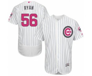 Chicago Cubs Kyle Ryan Authentic White 2016 Mother\'s Day Fashion Flex Base Baseball Player Jersey