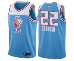 Sacramento Kings #22 Bruno Caboclo Swingman Blue NBA Jersey - City Edition