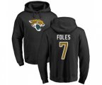 Jacksonville Jaguars #7 Nick Foles Black Name & Number Logo Pullover Hoodie