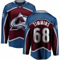 Colorado Avalanche #68 Conor Timmins Fanatics Branded Maroon Home Breakaway NHL Jersey
