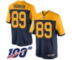 Green Bay Packers #89 Dave Robinson Limited Navy Blue Alternate 100th Season Football Jersey