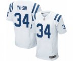 Indianapolis Colts #34 Rock Ya-Sin Elite White Football Jersey