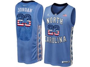 2016 US Flag Fashion 2016 Men\'s North Carolina Tar Heels Michael Jordan #23 College Basketball Jersey - Blue