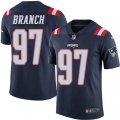 New England Patriots #97 Alan Branch Limited Navy Blue Rush Vapor Untouchable NFL Jersey