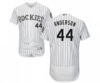 Colorado Rockies #44 Tyler Anderson White Home Flex Base Authentic Collection Baseball Jersey