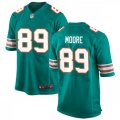 Miami Dolphins Retired Player #89 Nat Moore Nike Aqua Retro Alternate Vapor Limited Jersey